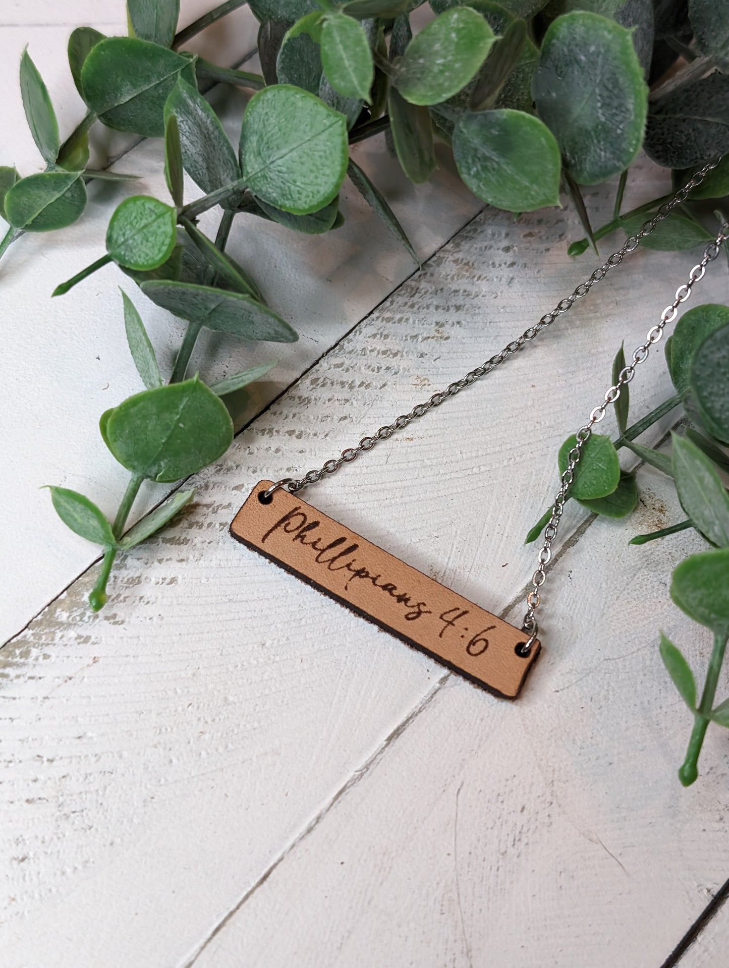 Engraved Bar Necklace