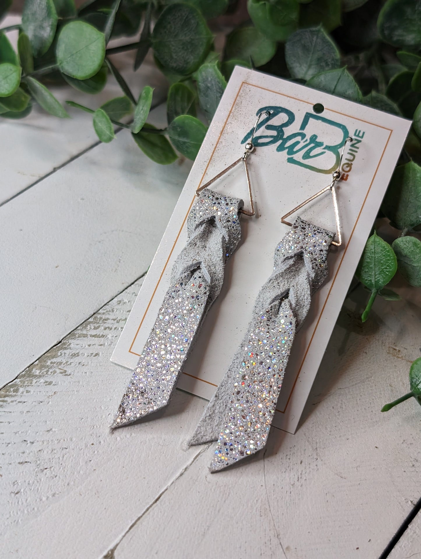 Holographic Stingray Bloodknot Earrings
