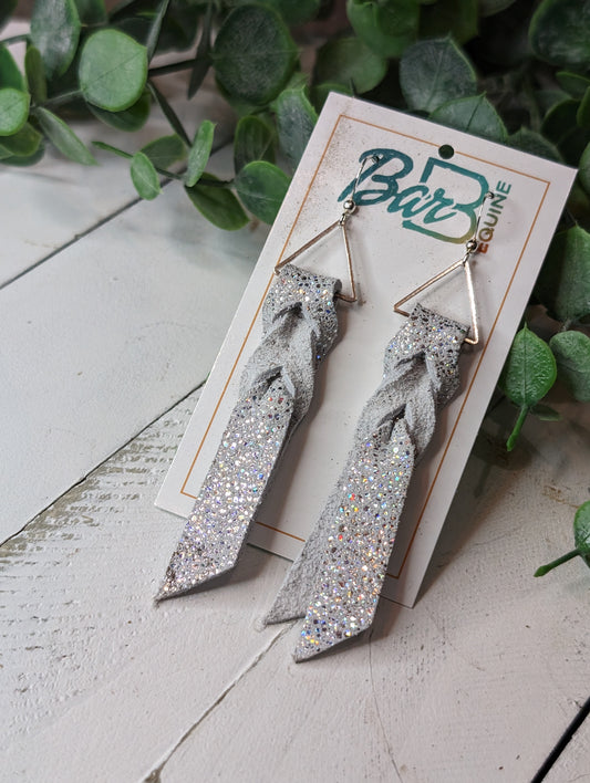 Holographic Stingray Bloodknot Earrings