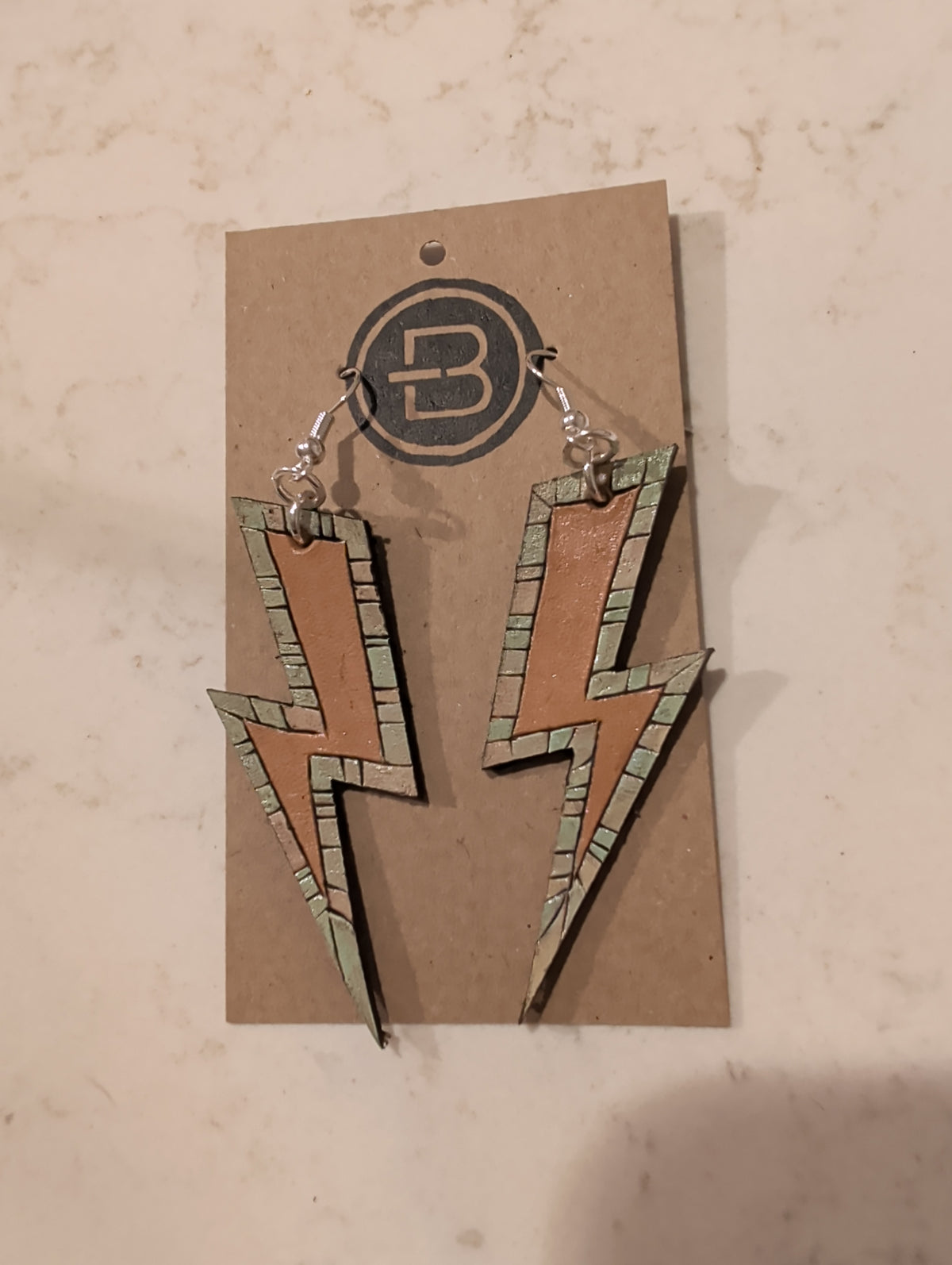 Turquoise Border Lightning Bolts