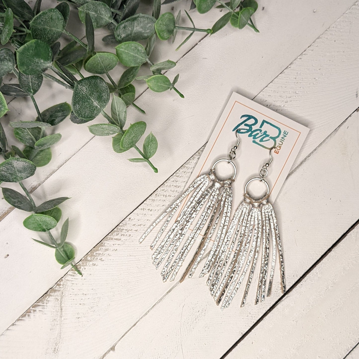 Holographic Bridal Fringe Earrings