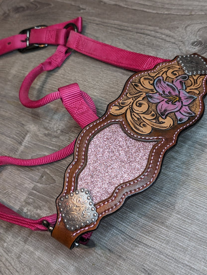 Pink Lily & Swirl halter