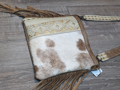 Hair on Hide Crossbody with Fringe