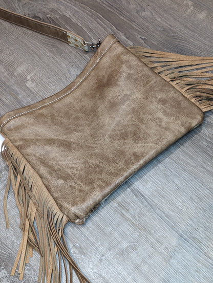 Hair on Hide Crossbody with Fringe
