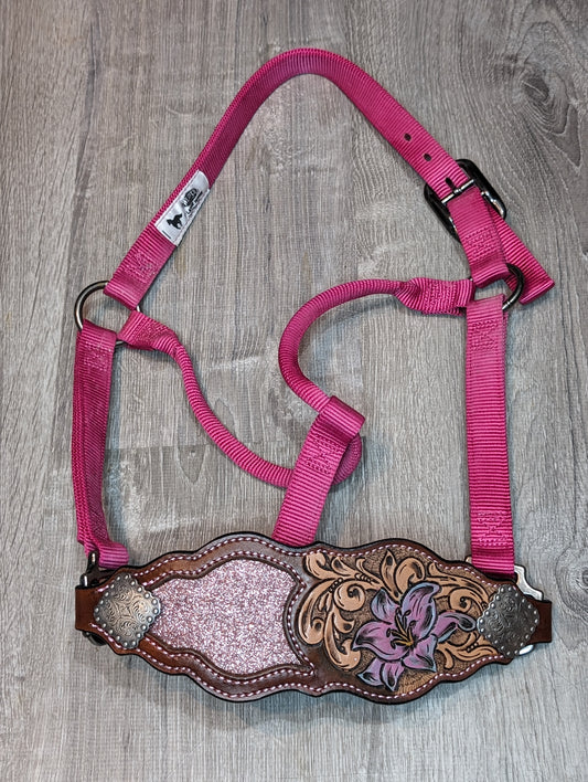 Pink Lily & Swirl halter