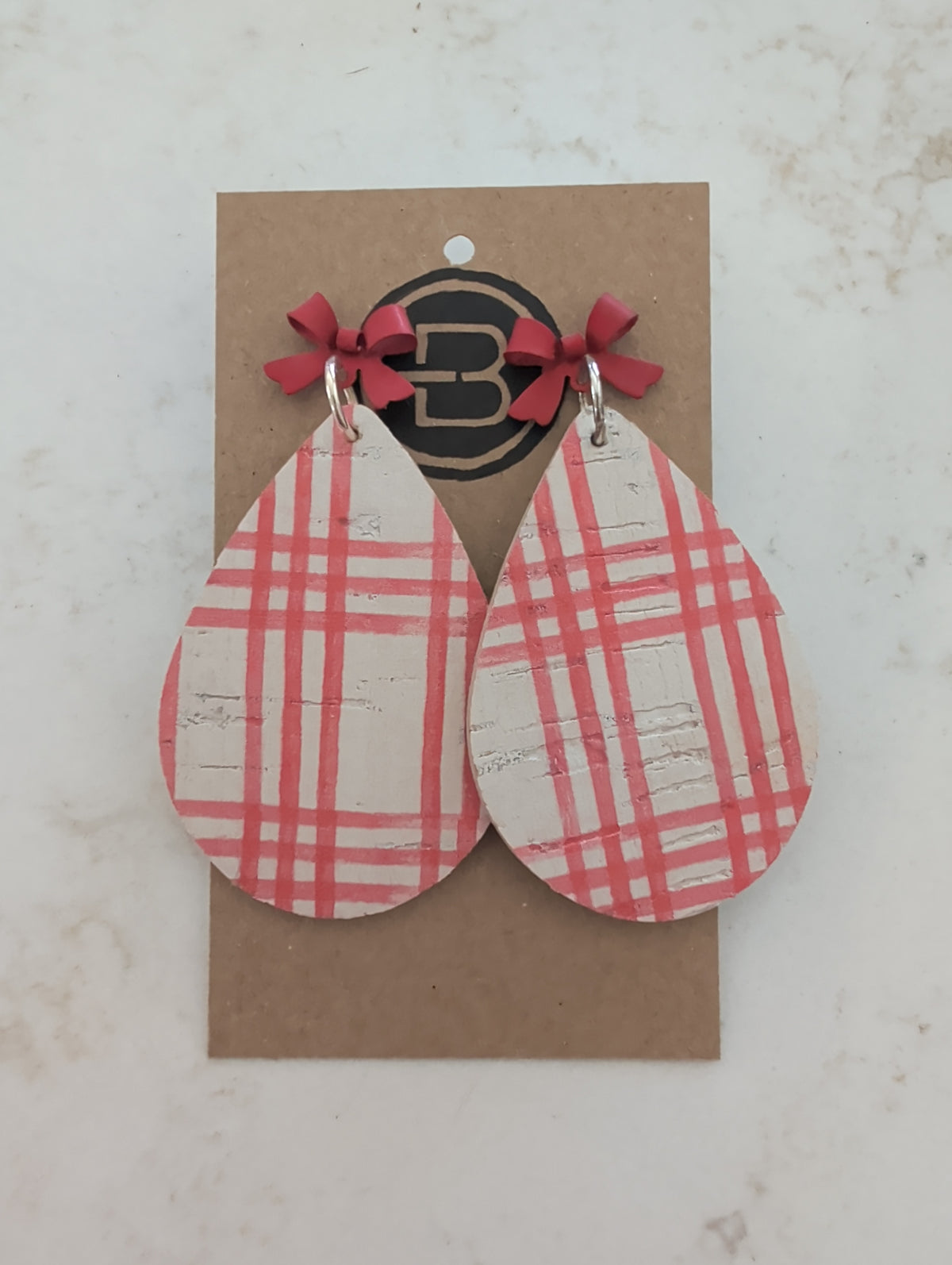 Red Plaid Teardrop with Bow