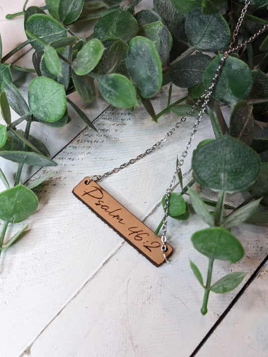 Engraved Bar Necklace