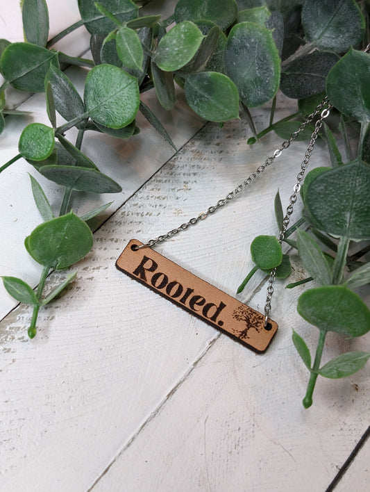 Engraved Bar Necklace