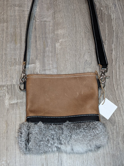 Tan crossbody with rabbit