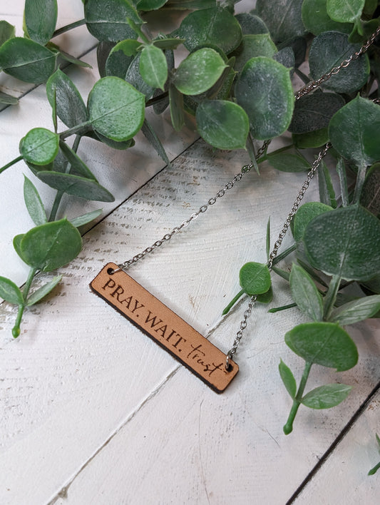 Engraved Bar Necklace
