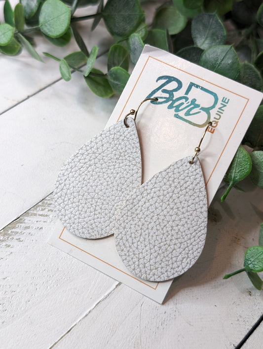 Pebbled Teardrop Bridal Earrings