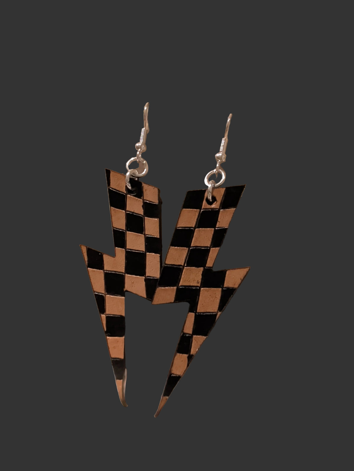 Checker Tooled Lightning Bolts