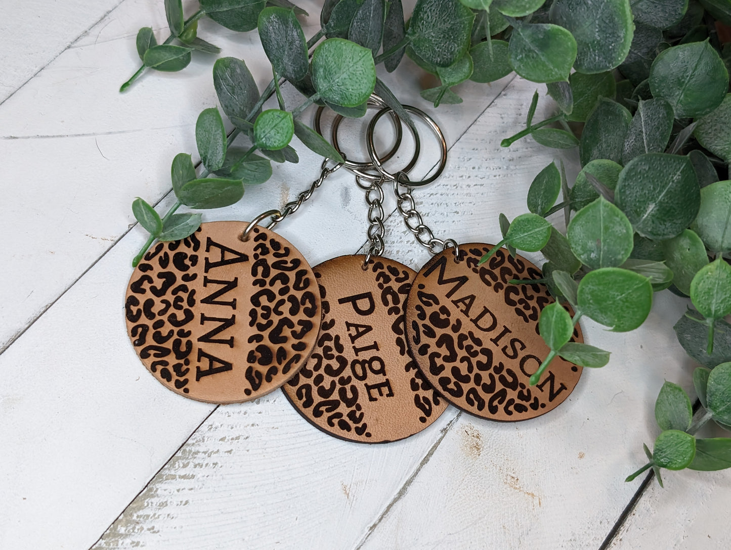 CUSTOM Cheetah Name Keychain