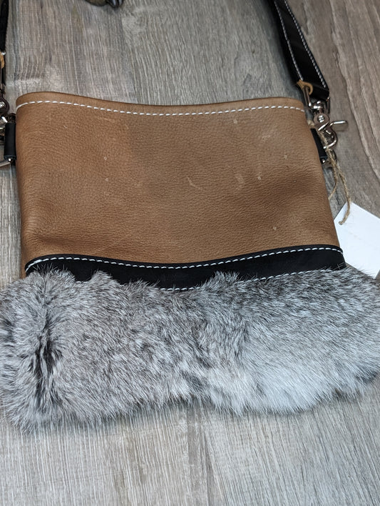 Tan crossbody with rabbit