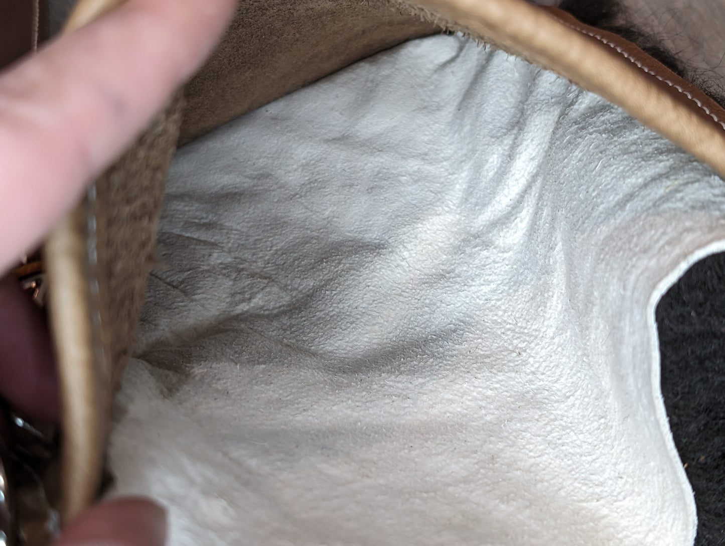 Angora Sheep Wool crossbody purse