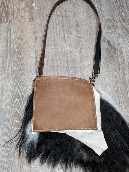 Angora Sheep Wool crossbody purse