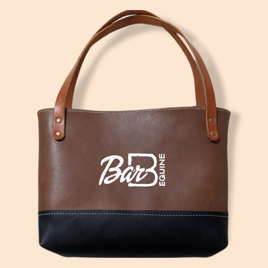 Brown and Black Tote Bag