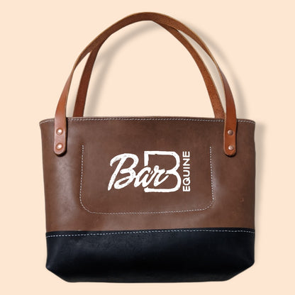 Brown and Black Tote Bag