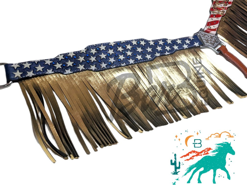 Patriotic LGB Breast Collar with Fringe