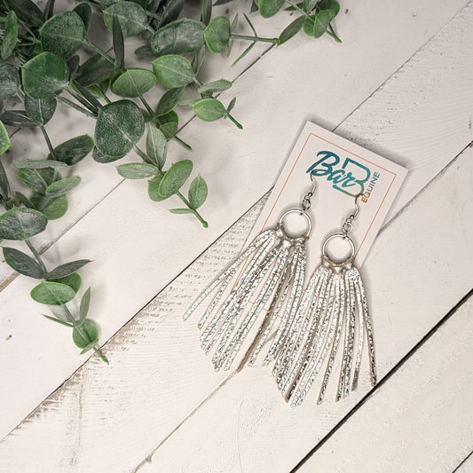 Holographic Bridal Fringe Earrings