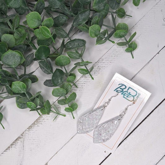 Holographic Snakeskin Petal Earrings