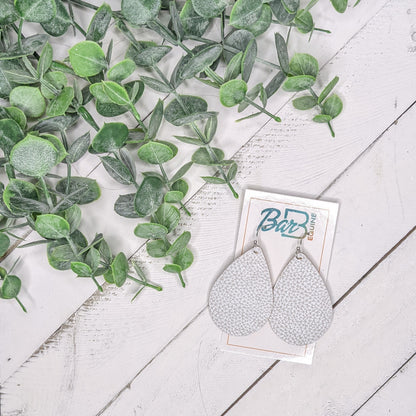 Pebbled Teardrop Bridal Earrings