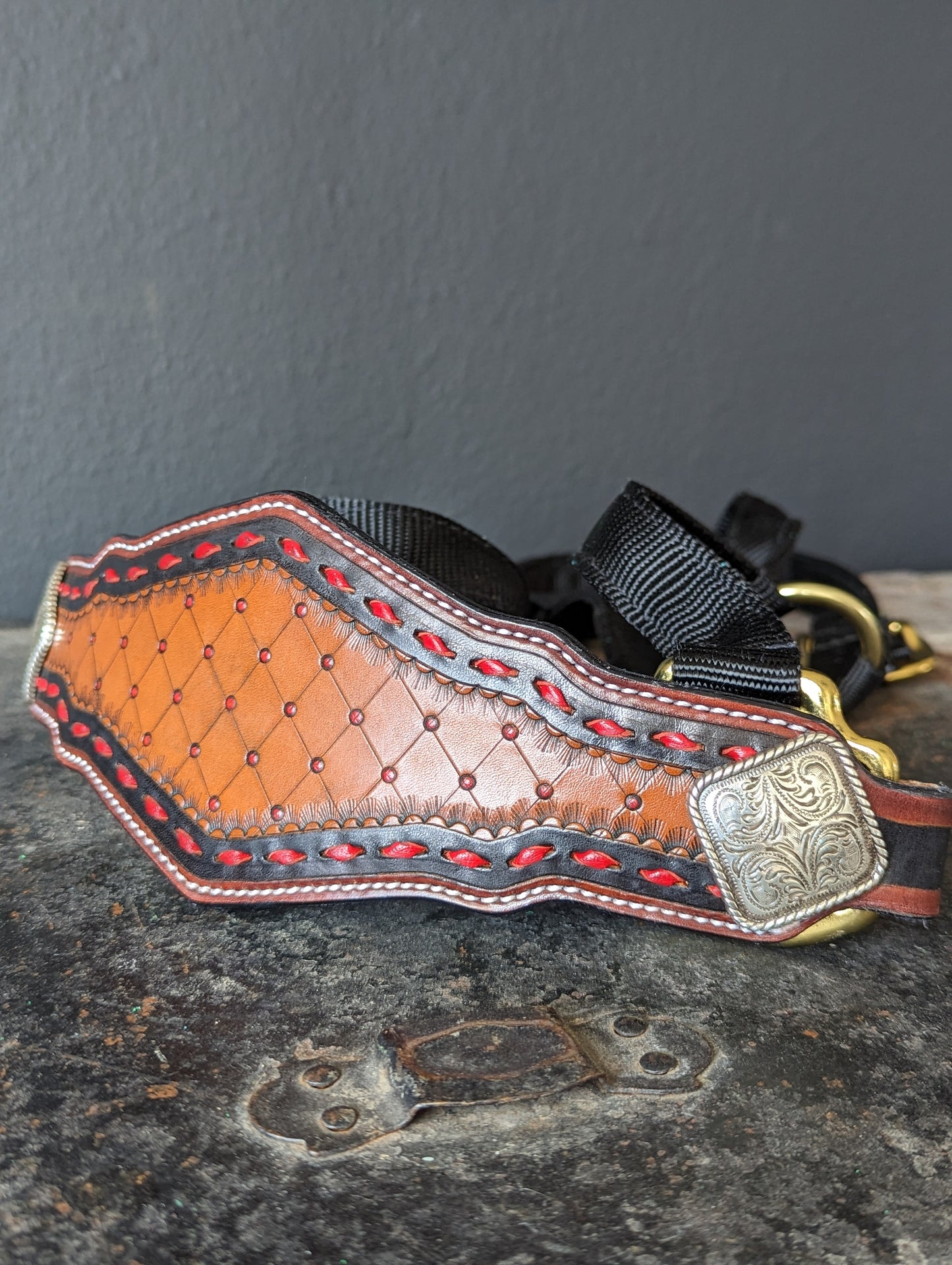 Classic Black & Red Bronc Halter