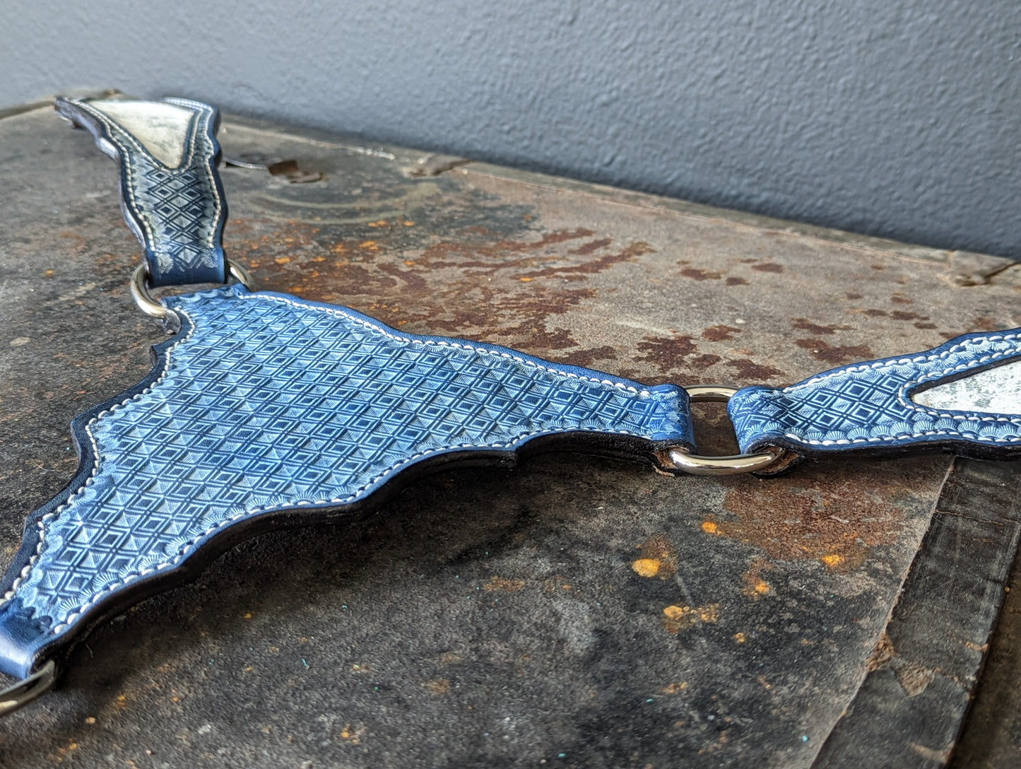 Navy Gladiator Style Breast Collar